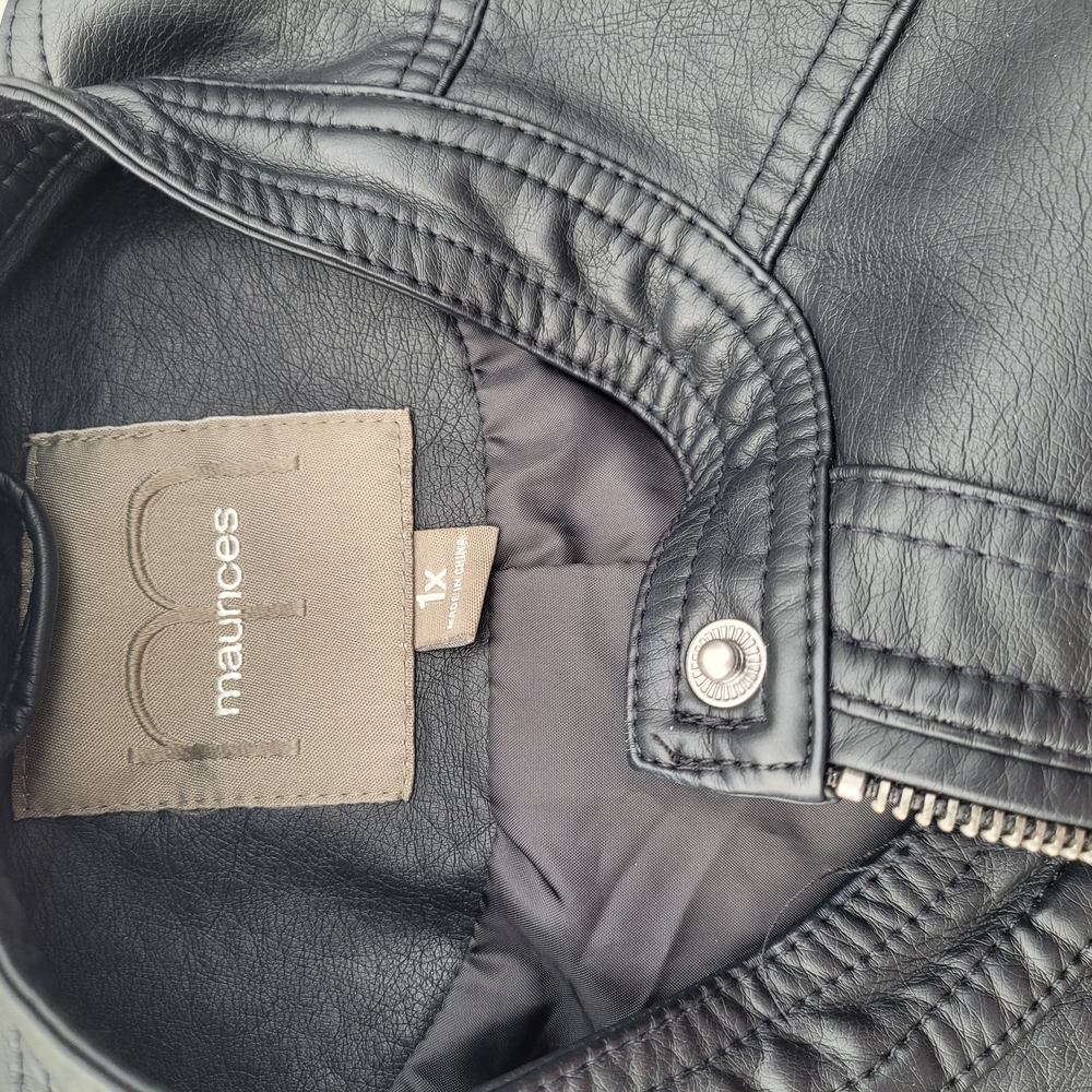 Maurices Black Leather-Style Jacket